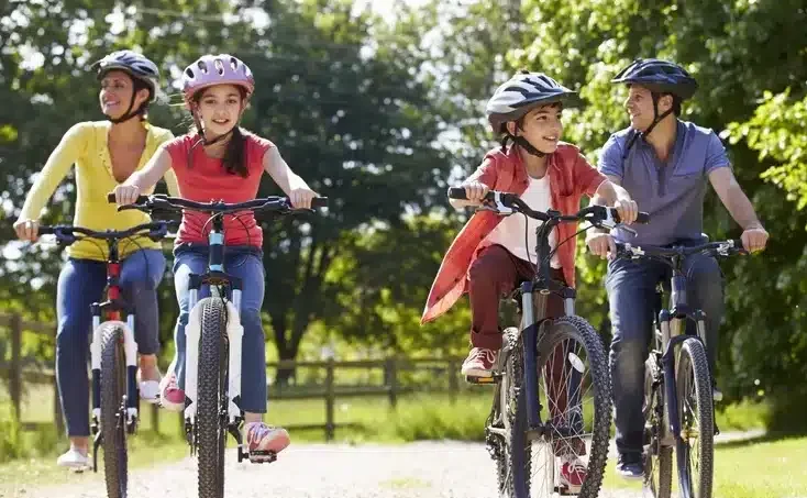 velo famille camping